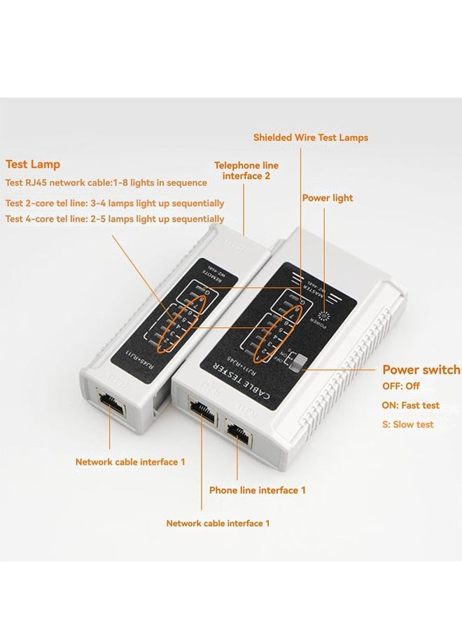 Beauenty RJ45 Crimp Tool Pass Through Connector End With Cat6 Crimping Tool Kit for RJ45 RJ12 Regular,50 Cat6 straight-through connectors, 50Pcs Covers and Mini Wire Stripper (B) - Image 5