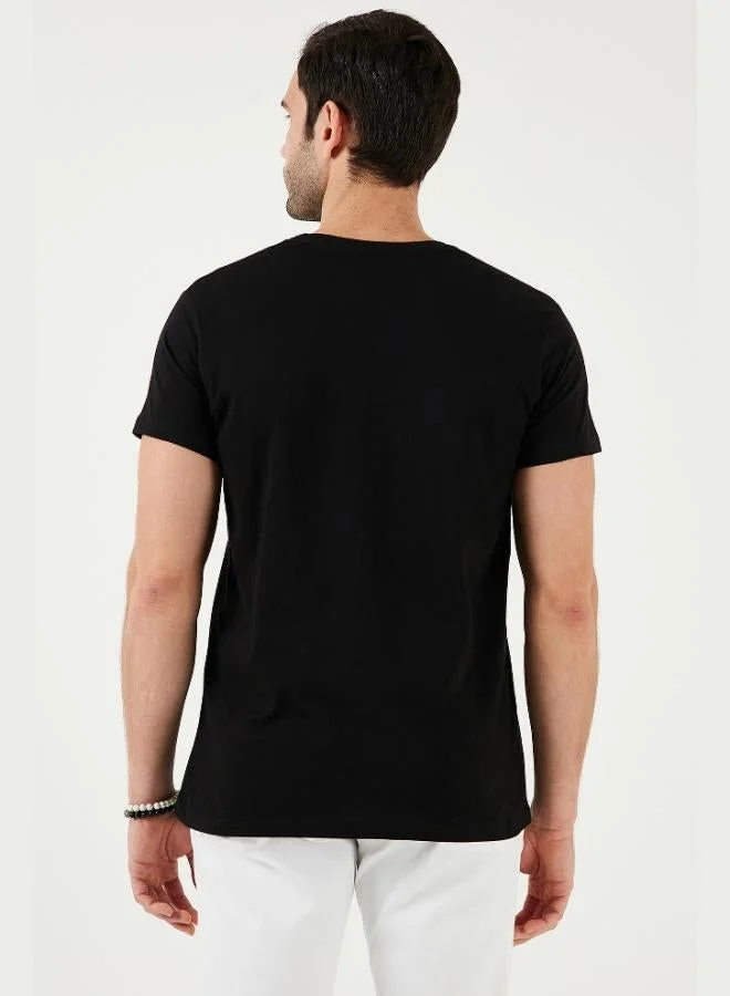 Buratti  Buratti Cotton Slim Fit Crew Neck Printed T Shirt Men's T SHIRT 541TOLIVE for Men | Best Price UAE