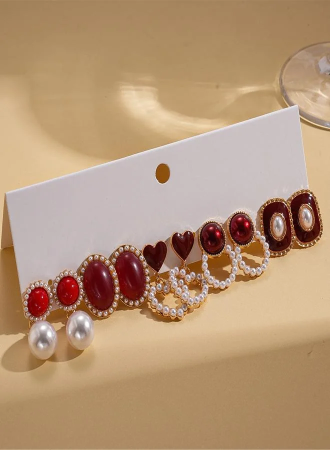 Take Two Set of 5 - Pearl Dangler Earrings