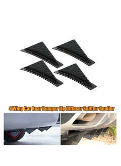SYOSI 4Pcs Universal Rear Bumper Wing Lip Diffuser, Car Anti-Crash Accessories Spoiler Shark Fin Protector, Rear Bumper Splitter Lip Wing for Auto Decoration Car SUV Truck  - Image 5