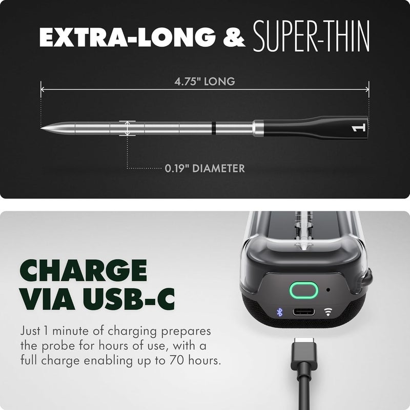 CHEF iQ Sense [2025 Model] | Smart Wireless Meat Thermometer | Ultra-Thin Probe | WiFi Unlimited Range | 1000°F Heat Safe | 5 Sensors | BBQ, Grill, Oven, Smoker, Air Fryer | Gen3 - Image 5