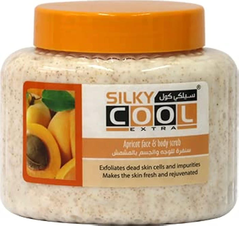 Silky Cool Face and Body Scrub 500 ml - Apricot