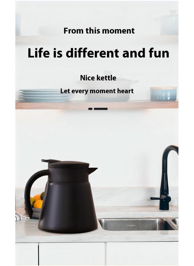 Bluejw - Thermal Coffee Carafe Tea Pot Thermal And Cold Coffee Carafe Stainless Steel Insulation Pot Double Wall Vacuum Insulated Coffee Water And Beverage Dispenser - Image 1
