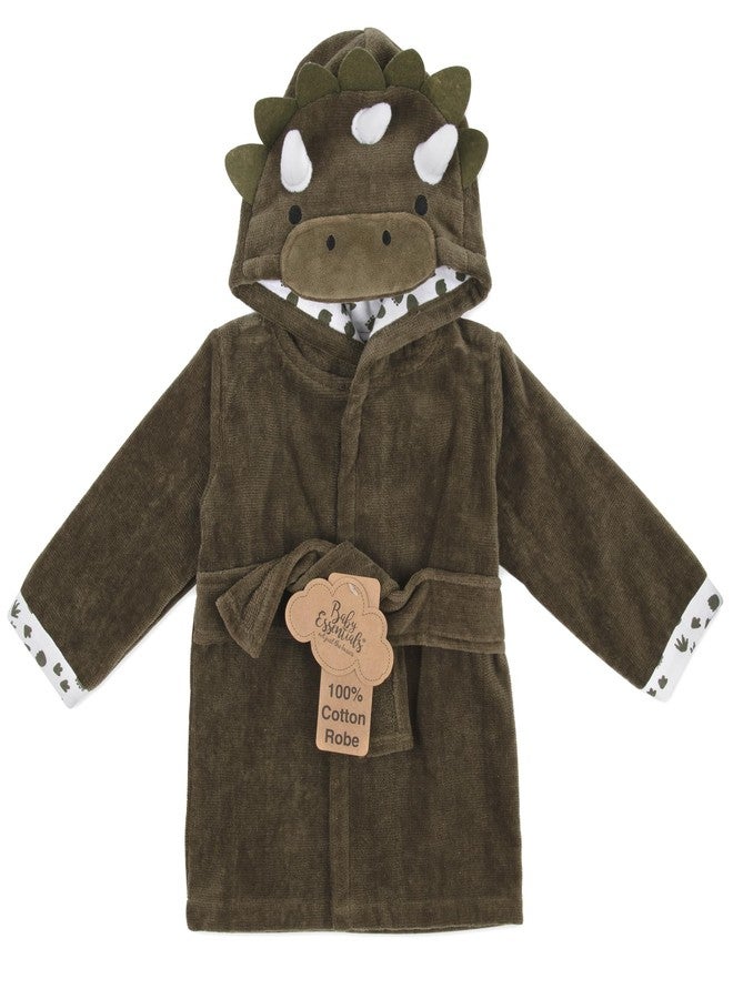 Baby Essentials Hooded Baby Animal Bathrobe with Tie Closure for Newborns and Infants 0-9 Months (US, Age, 0 Months, 9 Months, Delightful Dinosaur) - Image 5