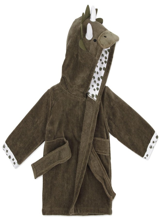 Baby Essentials Hooded Baby Animal Bathrobe with Tie Closure for Newborns and Infants 0-9 Months (US, Age, 0 Months, 9 Months, Delightful Dinosaur) - Image 2