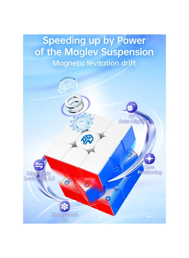 جانكيوب مكعب السرعة المغناطيسي غانكيوب ٣٥٦ ماجليف الإصدار المُجمد ٣×٣، بدون ملصقات، مكعب روبيك، لعبة ذكاء بدون شاشة، لياقة ذهنية، لغز ذكاء، تخفيف التوتر، ألعاب سفر، هدية للأطفال والكبار - Image 3