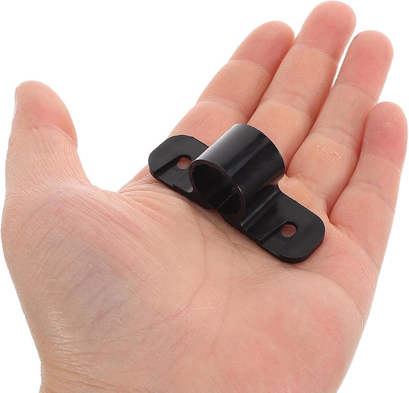ABOOFAN 50pcs Heavy Duty Wall and Ceiling Mounted Plastic Pipe Clamps Brackets for 1/2in Pex Tubing Support, Black Pipe Clips Set for Indoor and Outdoor Plumbing - Image 4