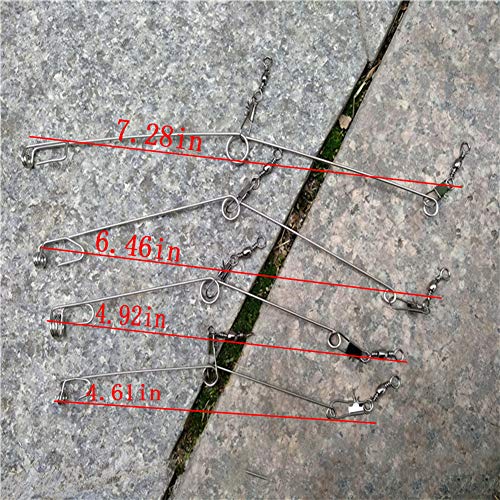 LLDYNW Automatic Fishing Device Spring Loaded Speed Hook Lazy Person Fish Hooks Automatic Ejection Ice Fishing Bait Traps 12 Pack - Image 2