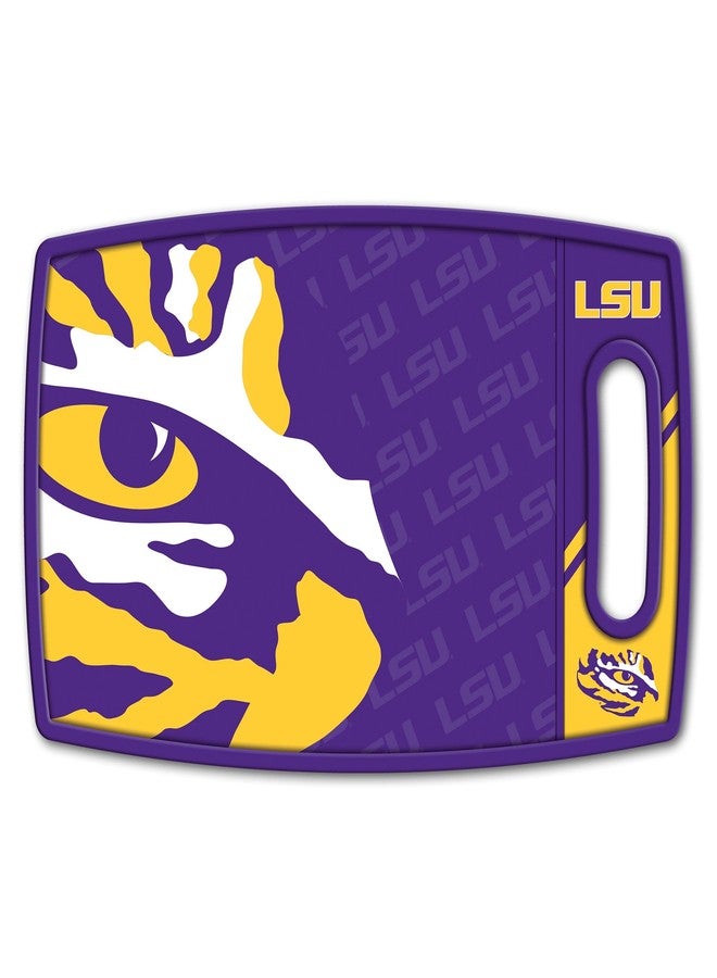 YouTheFan NCAA LSU Tigers Logo Series Cutting Board, Team Colors - Image 1