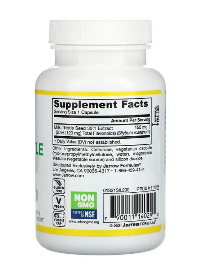 jarrow formulas Standardized Milk Thistle 150 mg 200 Veggie Caps - Image 2