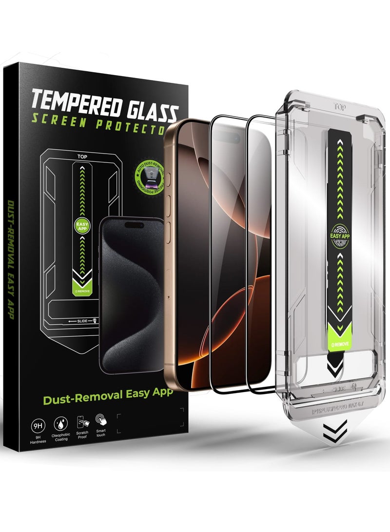 زيجفريند 2 حماية شاشة شفاف، iPhone 15/16 سهل التركيب جودة عالية، صلابة 9H، درجة أولى A++ احمِ شاشة هاتفك واقي بأعلى معايير الجودة مع لزقة زجاجية شفافة، بتصميم مخصص وتركيب فائق الدقة والسهولة، باستخدام إطار محاذاة ذكي يضمن لك تثبيتًا دقيقًا وخاليًا من الفقاعات بلمسة واحدة. مصنوعة من زجاج أساهي الياباني المقوّى، المجتاز لأعلى اختبار للصلابة بدرجة 9H، والحاصل على أعلى تصنيف للجودة A++، لتوفير حماية طويلة الأمد ووضوح عالٍ دون التأثير على استجابة اللمس. يدعم حساسية اللمس الكاملة، ومضاد لبصمات الأصابع، ويوفر شفافية فائقة ولمسًا طبيعيًا. مزود بإطار أسود أنيق. - Image 1