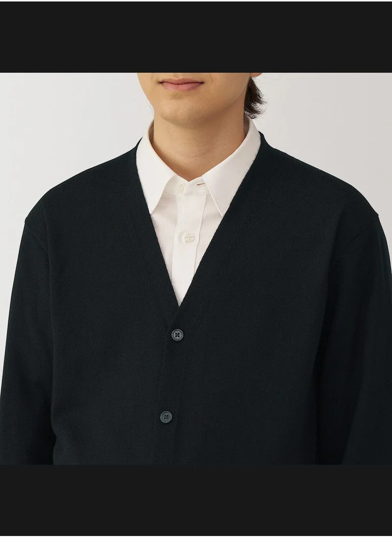 MUJI Washable High-Gauge V Neck Cardigan