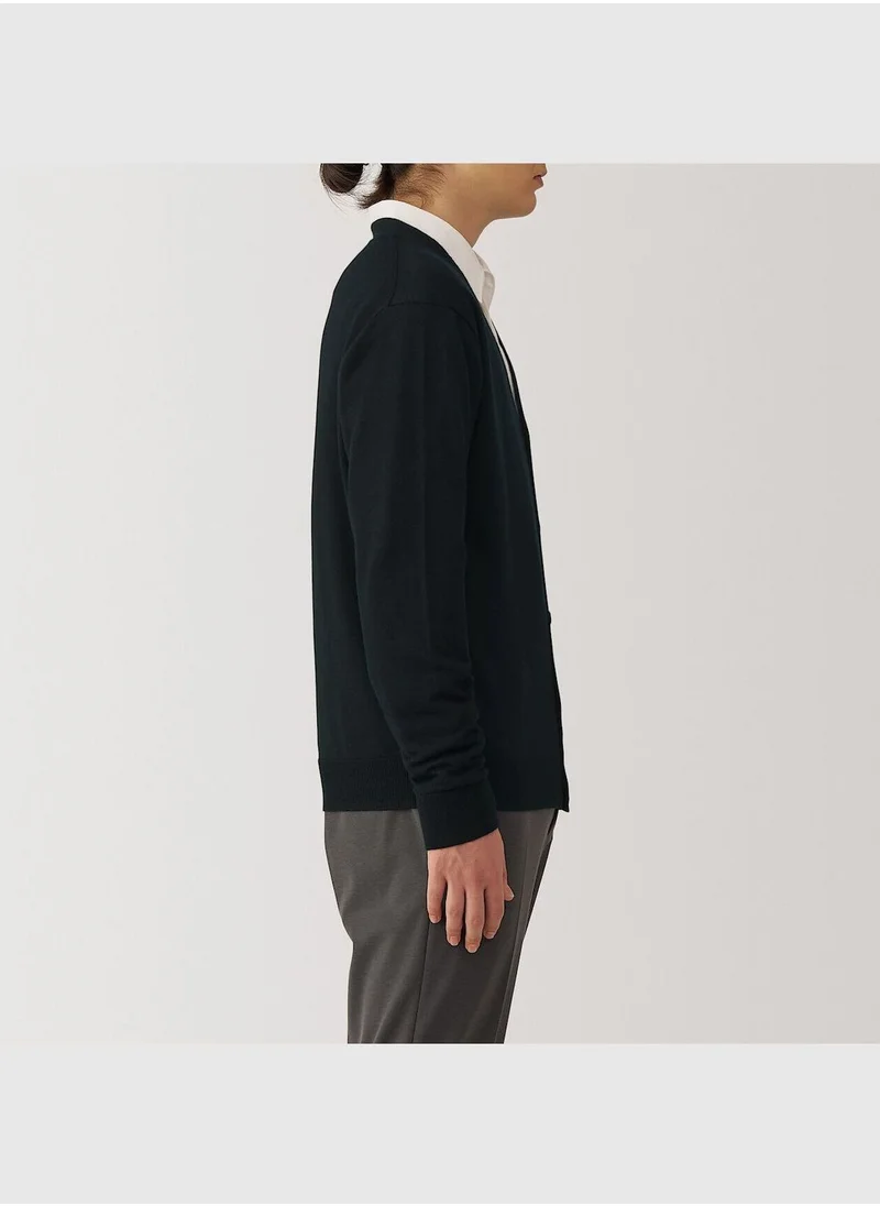 MUJI Washable High-Gauge V Neck Cardigan