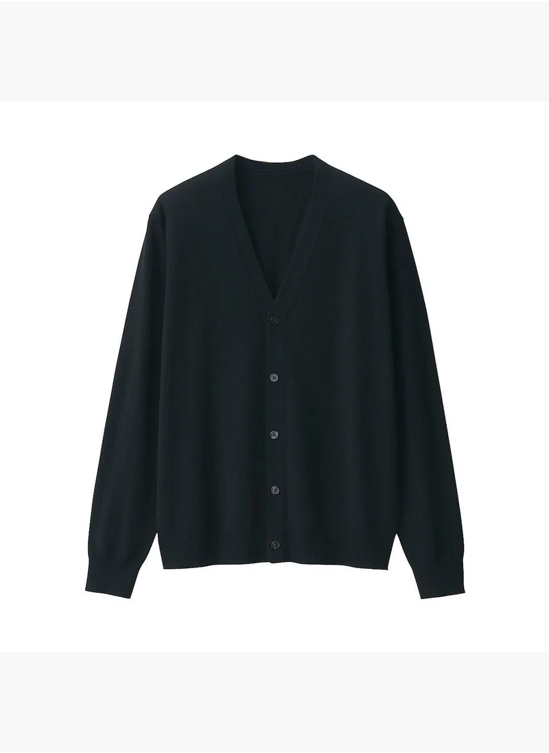 MUJI Washable High-Gauge V Neck Cardigan
