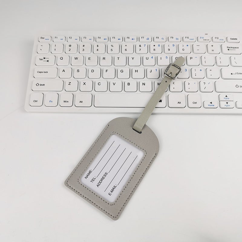 Multicolor PU Leather Luggage Tag with StrapFrame car line without flip gray Frame car line without flip gray 