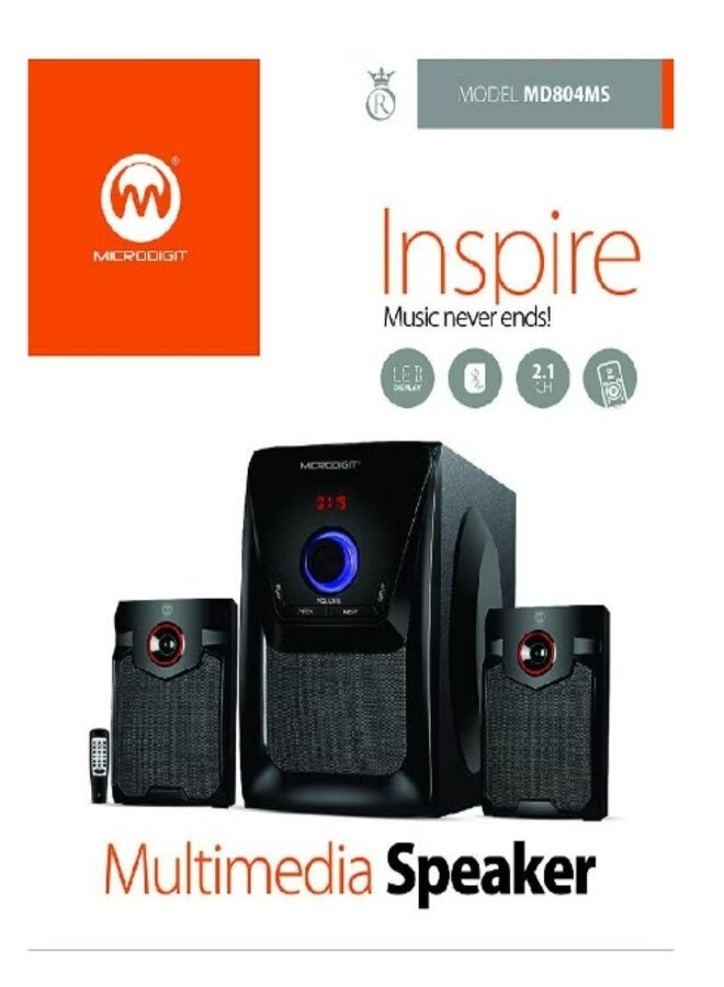 ميكرو ديجيت مجموعة سماعات بلوتوث للوسائط المتعددة مكونة من 4 قطع MD804MS - Image 3