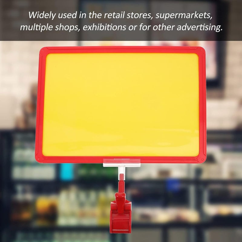klarako 1 Set Billboard Clip Merchandise Sign Display tag Clips Label Board with Clip Clearance Signs for Retail Store Commodity Tag Board Shop Tag a New Material a5 Food Small Blackboard - Image 5