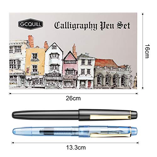 GC QUILL Calligraphy Set Fountain Pens 7 Different Size Nibs and 36 Assorted Ink Cartridges Kit for Calligraphy Lettering - Complete Easy Learning Set for Beginners F736 - Image 3