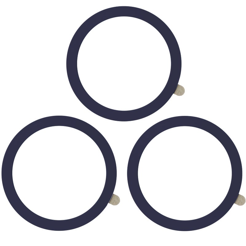 TENOC Universal Metal Ring Sticker for Magnetic Charger Compatible with iPhone/Samsung/Android All Cellphones, Magnetic Mount/Phone Holder Conversion Accessories, 3Pcs, Navy Blue - Image 1