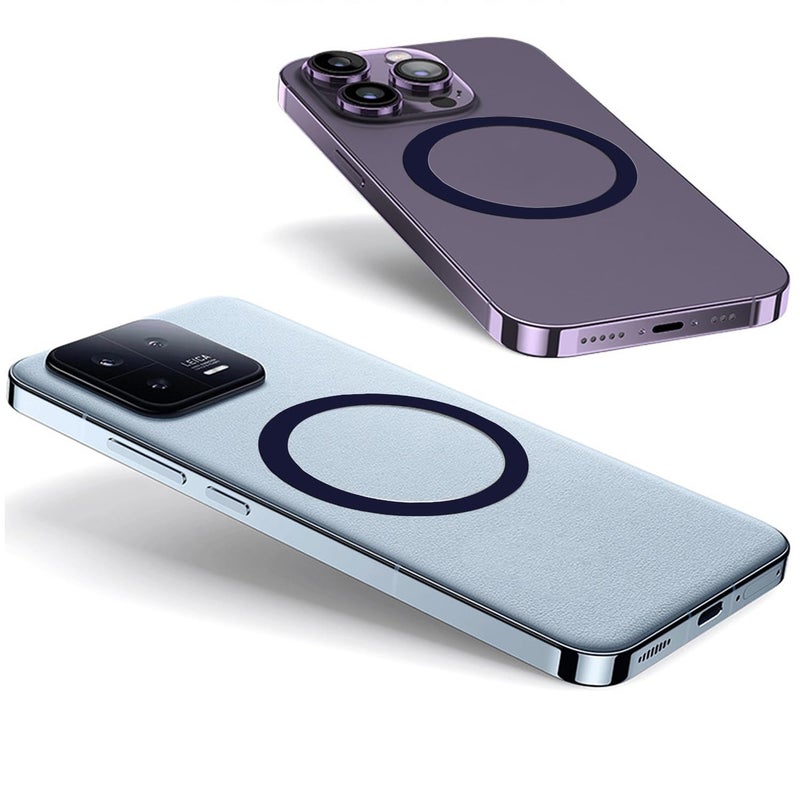 TENOC Universal Metal Ring Sticker for Magnetic Charger Compatible with iPhone/Samsung/Android All Cellphones, Magnetic Mount/Phone Holder Conversion Accessories, 3Pcs, Navy Blue - Image 5