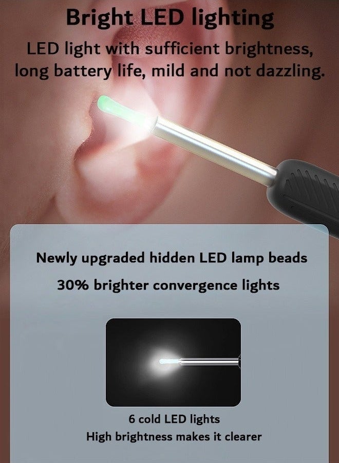 Ear Wax Removal, Children's Wireless Visual Ear Cleaner with High-Definition Camera, Rechargeable Ear Wax Cleaner, Child and Adult Safety Ear Spoons, Home Ear Cleaning Kit（White，NE3-D） - Image 2