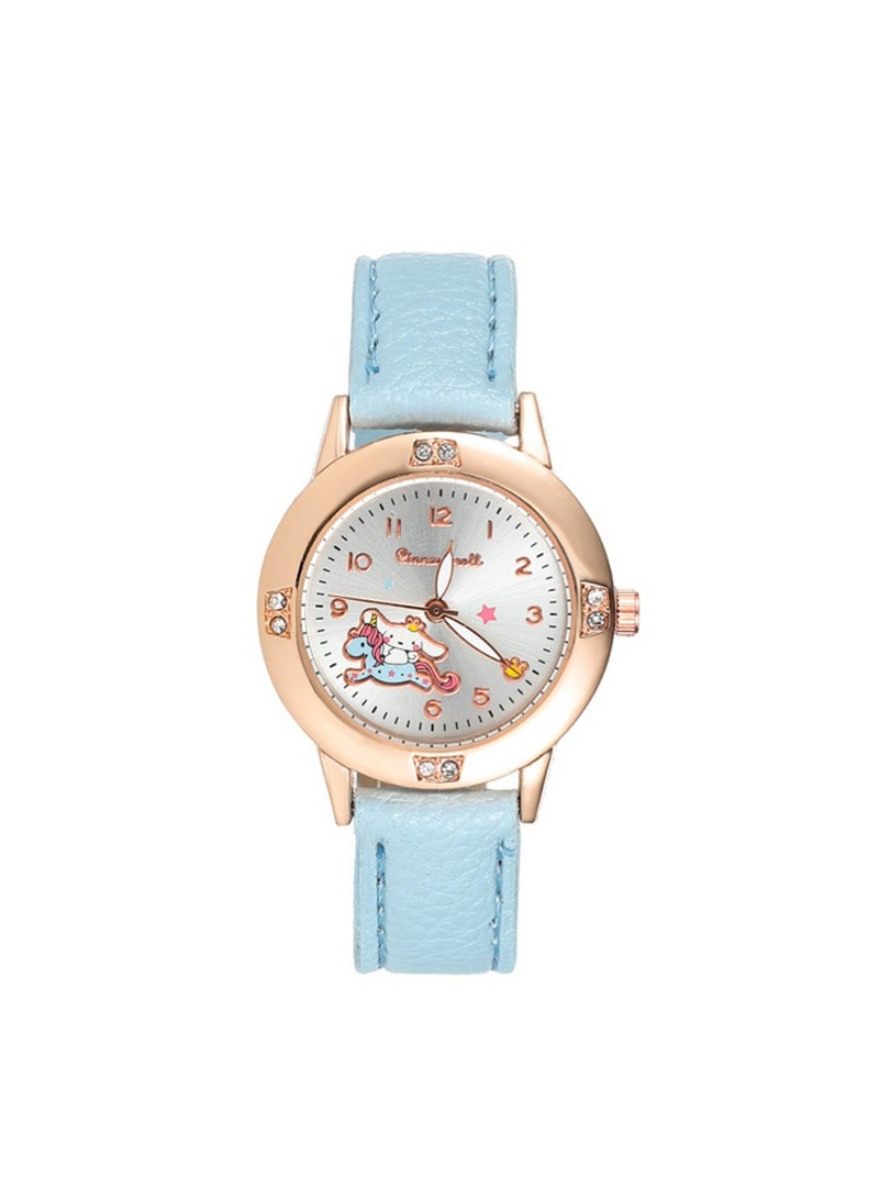 PULUZ 2pcs Kid Leather Band Quartz Movement Waterproof Classic Analog Watch with Leather Stainless Steel Band Elegant Watch - Image 2
