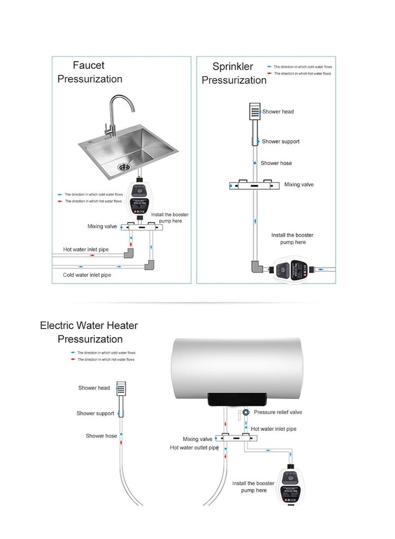 spa luxetique Home Automatic Booster Pump 180W 24V Small Centrifugal Pump Solar Water Heater Shower Pipe Pressurization Bass Pump - Image 4