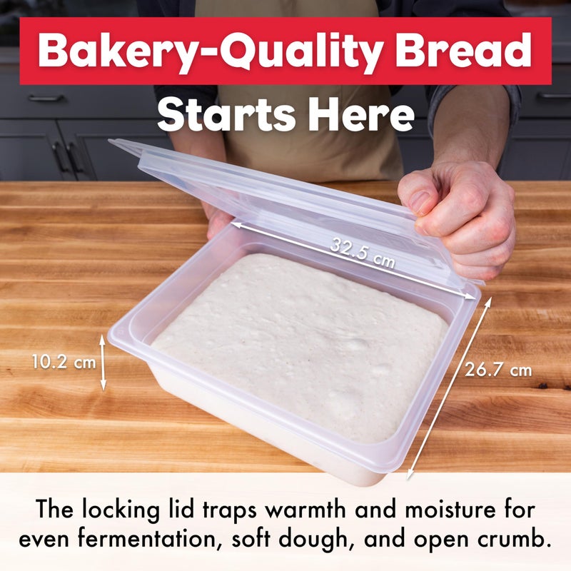 Brod & Taylor Proofing Container With 6L Capacity, Fits Up to 3000 Grams of Dough â€“ Dough Rising Box for Bread, Sourdough & Pizza (Dishwasher Safe, BPA-Free) - Image 3