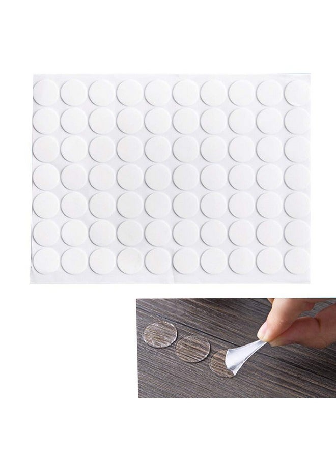 Teensery 210 Count Transparent Double-Sided Tape Stickers Round Acrylic No Traces Adhesive Sticker Creative Super Sticky Waterproof Small Stickers 2 Cm/0.8 Inch  - Image 1