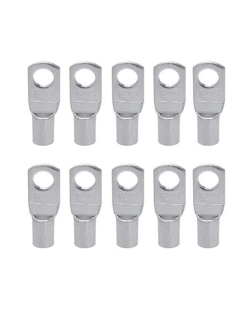 Copper Cable Lugs 10Pcs Set Wire Terminals Connector Cable lugs Ring Battery SC Terminals for Marine Solar Automotive Electric Home Applications etc. Hole Size 6mm Cable Size 35mm - Image 2