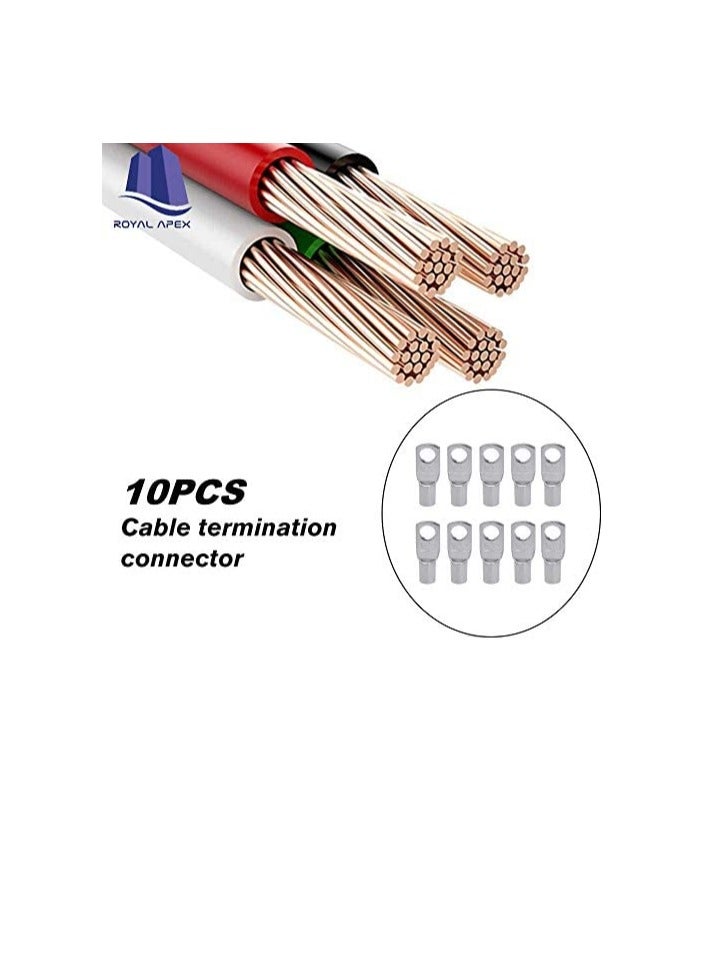 Copper Cable Lugs 10Pcs Set Wire Terminals Connector Cable lugs Ring Battery SC Terminals for Marine Solar Automotive Electric Home Applications etc. Hole Size 6mm Cable Size 35mm - Image 3