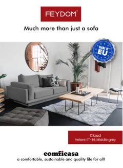 COMFICASA FEYDOM Cloud Velare middle dark grey : Modular 2- seater sofa bed  - Image 1