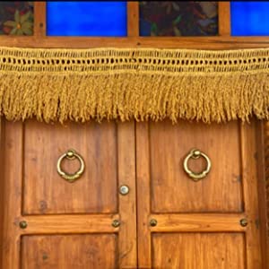 Suvasane Pooja Room Toran with Natural Golden Paddy – 3.5 Feet Long Door Decoration - Image 4