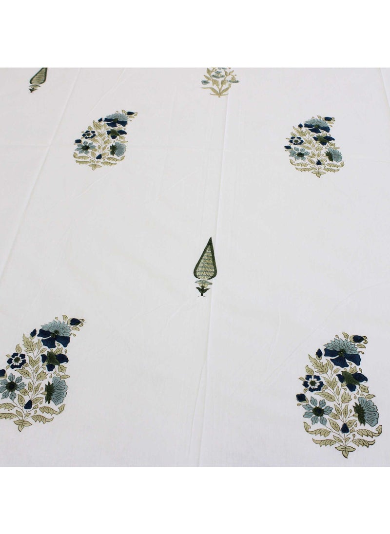 MARHABA CURTAIN 100% Cotton Jaipuri Handblock Print Double Bed Sheet with 2 Pillow Covers Premium Quality, Soft, Breathable (PARKHEL 03)  - Image 5