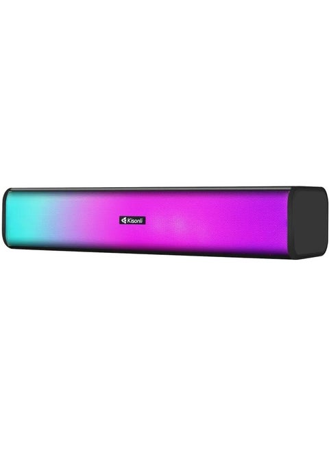 KISONLI i-630 SOUNDBAR USB + AUX 3.5MM Speaker RGB Speaker for Computer, LAPTOP 3 WATT PER SPEAKER  WITH MODERN ERGONOMIC DESIGN PERFECT FOR YOUR COMPUTER  SETUP