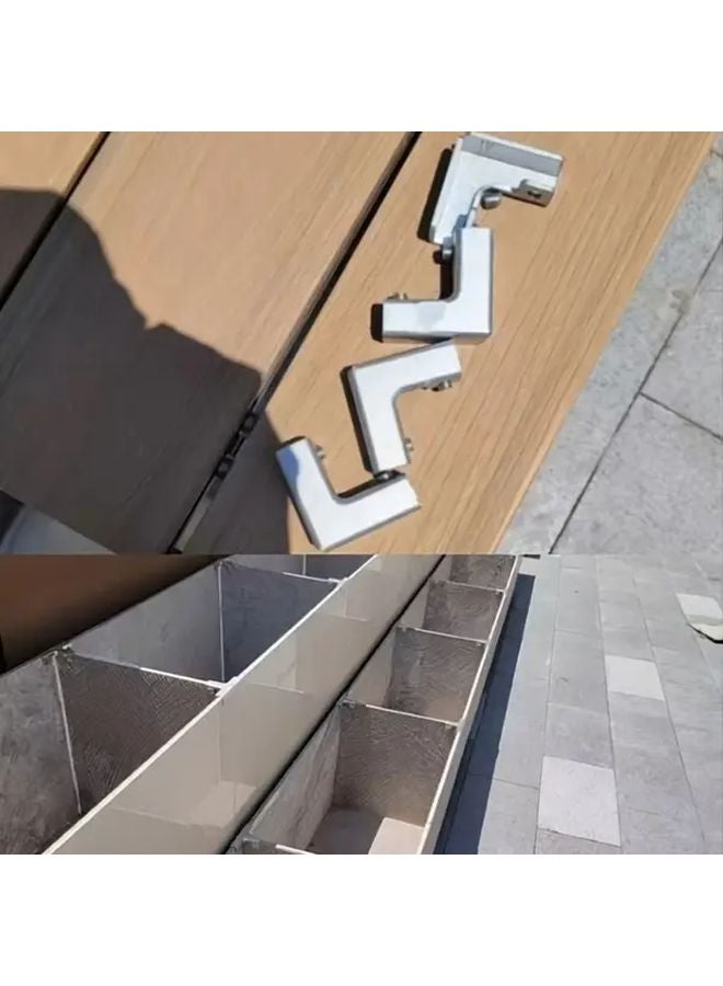 L Shaped 6 12mm 4P Silvery Aluminum Alloy Glass Fixing Clip Bracket for Display Cabinet Aquarium Planter - Image 2