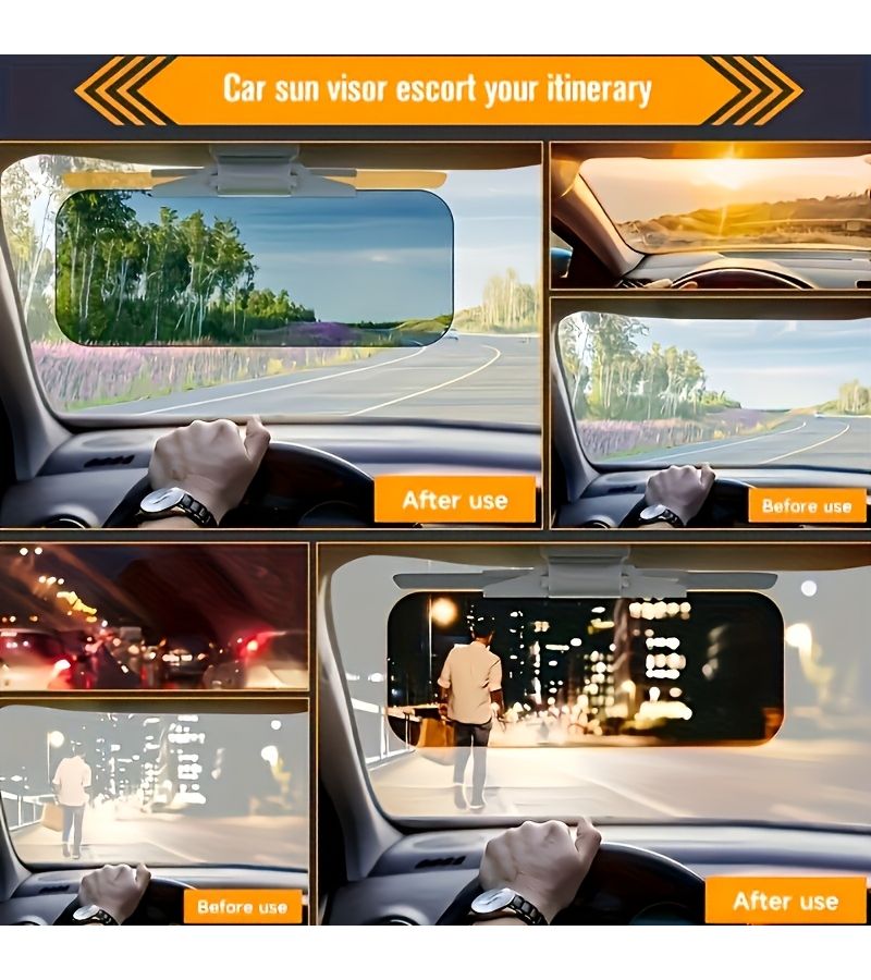 Dual Purpose Car Sunshade 7567 Polarized Windshield Visor for Day and Night Anti Glare - Image 4
