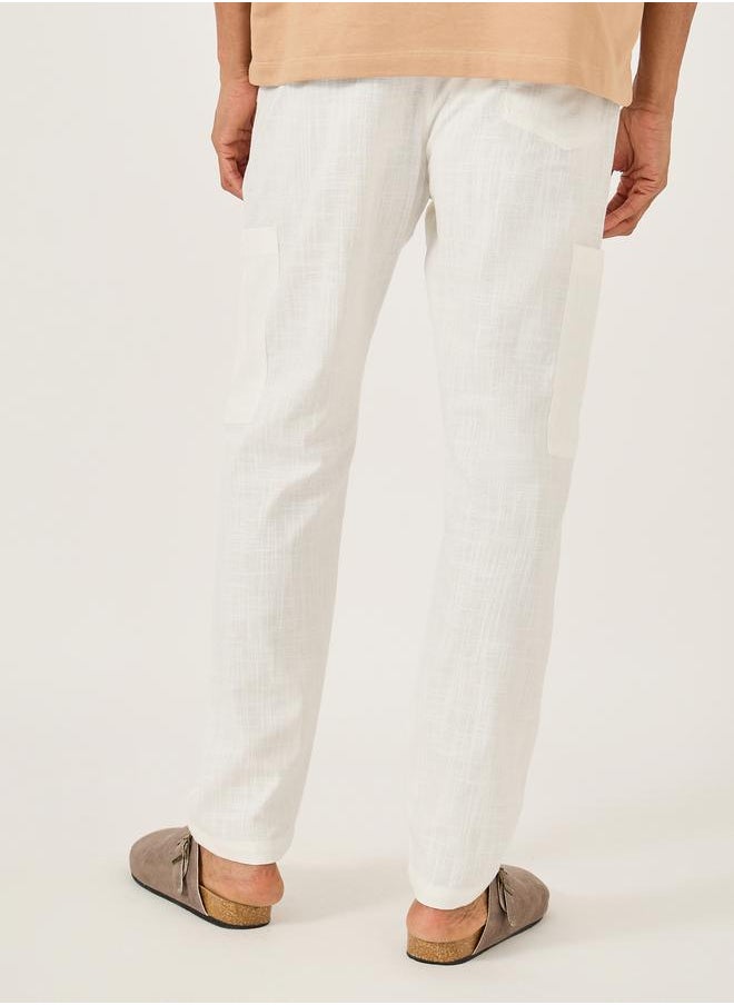 Fort Collins Mid Rise Straight Fit Track Pant with Drawstring by Styli  - Image 4