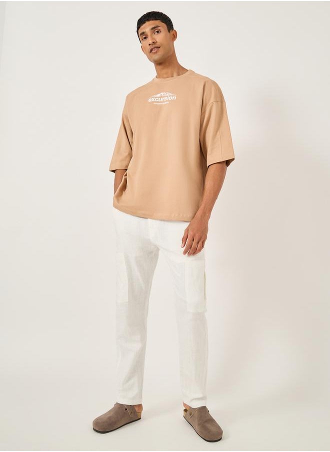 Fort Collins Mid Rise Straight Fit Track Pant with Drawstring by Styli  - Image 2