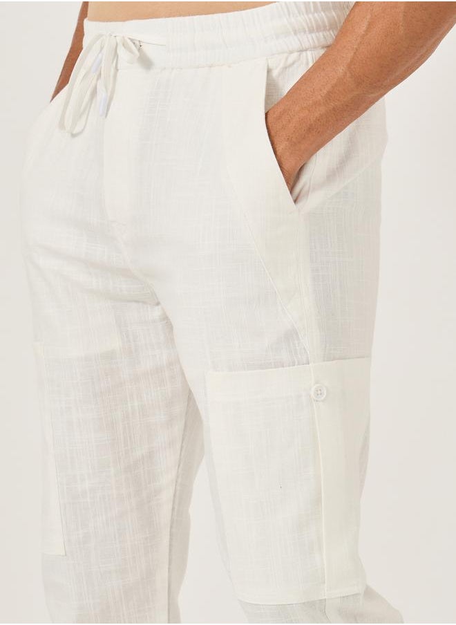 Fort Collins Mid Rise Straight Fit Track Pant with Drawstring by Styli  - Image 3
