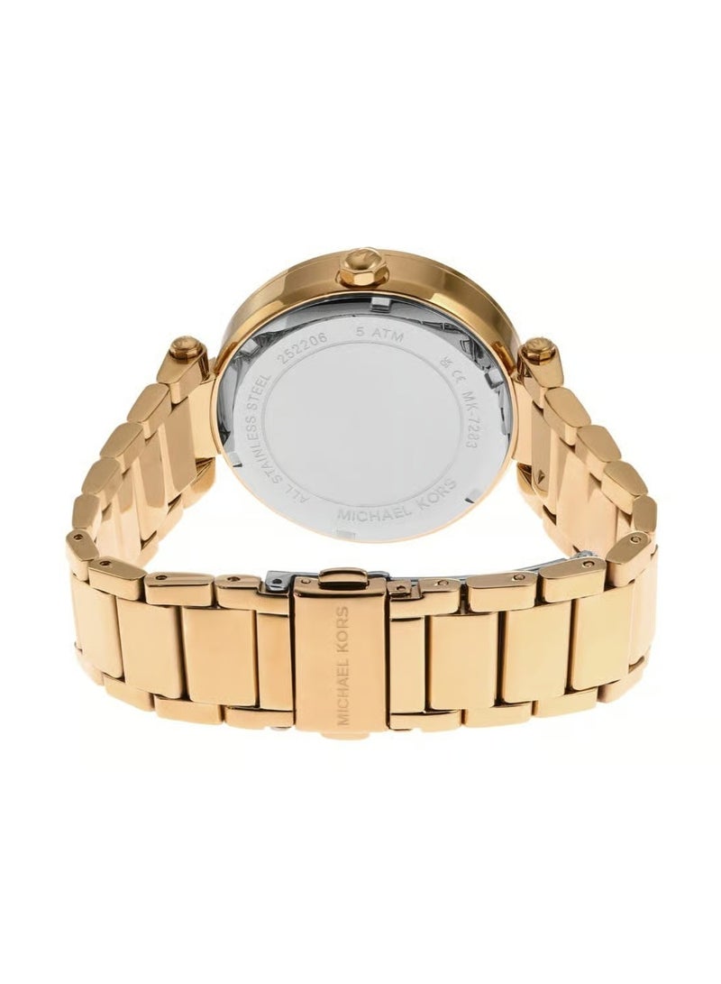 ام كي ساعة نسائية باركر 39 مم ذهبية 7283 - Image 2