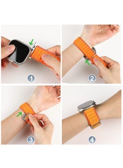 KASTWAVE Compatible for Apple Watch Ultra 49mm Wide Band, Textile Stretch Nylon Titanium G‑Hook Wristband Sport Strap for iWatch 49mm 45mm 44mm 42mm Series 8/7/6/SE/5/4/3/2/1 Men Bands  - Image 4