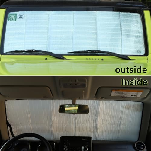 YOCTM Thicken Windshield Sunshade for Suzuki Jimny JB64 JB74W 2019 2020 2021 2022 2023 2024 2025 UV Reflecting Foldable Front Windshield Sun Shade - Image 5