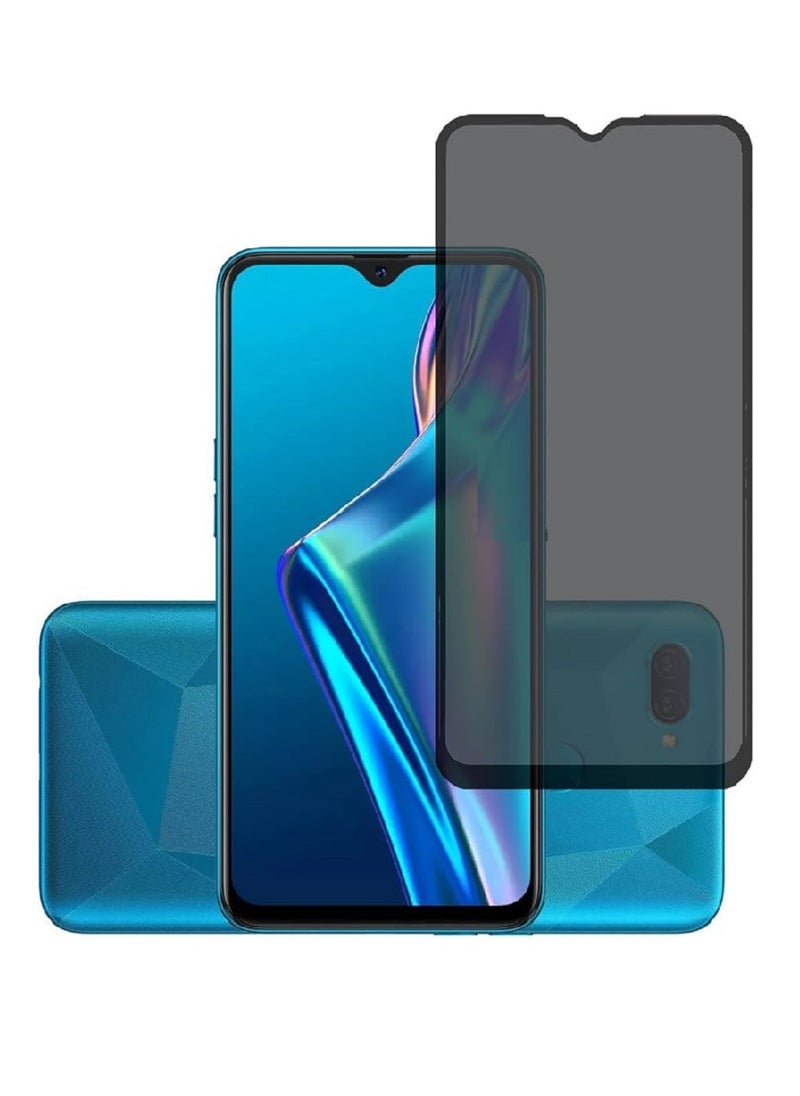 we3 Tempered Glass Screen Protector Anti-Spy Privacy Designed For Oppo A12 Full Screen Coverage And Bubble Free  - Image 1