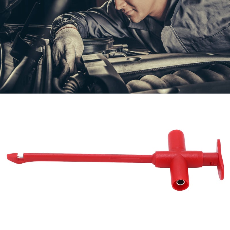 J.30022 Puncture Test Clip with 4mm Banana Jack Universal Repairing Testing Tool for MultimeterRed - Image 1