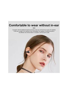 X spring Bluetooth Earphones Ear Clip Wireless Bluetooth Earbuds With Touch Control And Led Display Hi Fi Stereo Clip Earphones With Built In Mic Sports Bluetooth 5.2 Earphones White  - Image 2