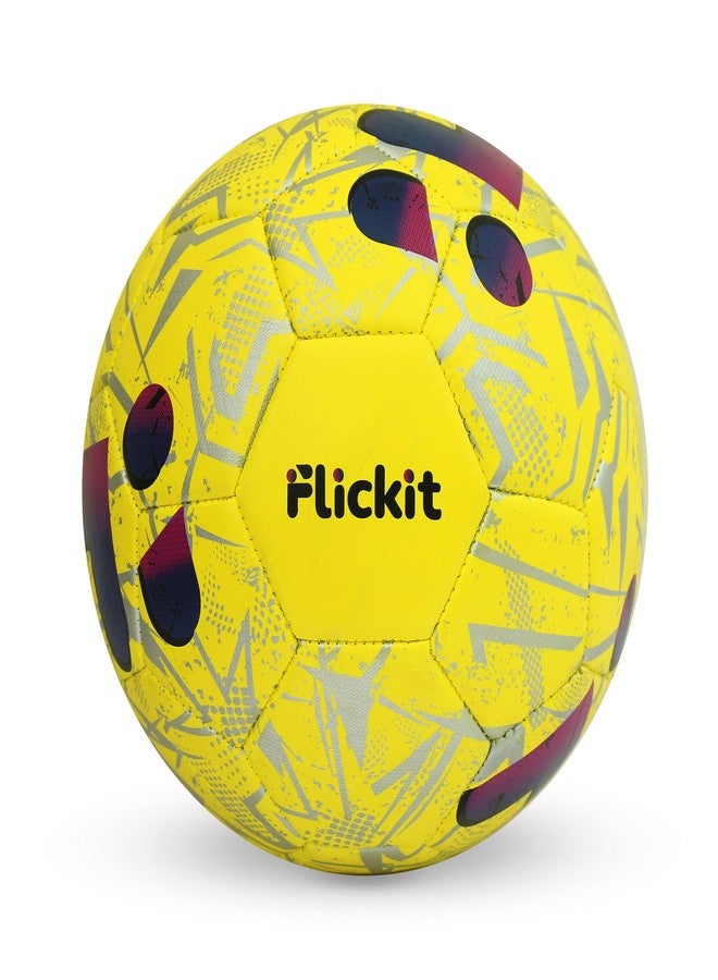 FLICKIT Smart Football Size 3 - AI-Powered Training Ball for Teens & Adults (Ages 5+) | Durable Grained PU | Precision Stitching | App-Enabled Drill Tracking | Indoor Outdoor Grass Turf Use - Image 1