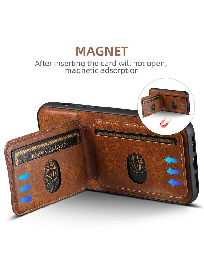 Suteni Case For iPhone 16 Pro Max H02 Leather Wallet Stand Back Phone Case - Image 4