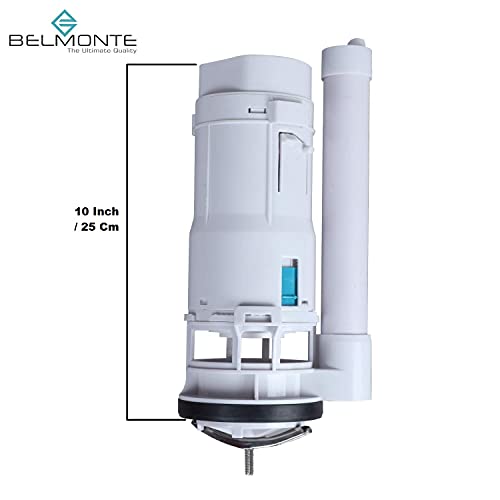 Belmonte 10 Inch / 25 cm Dual Flush Siphon/Flush Valve/Flush Tank Fittings for Single Piece/One Piece Western Commode/Toilet/EWC - Image 2