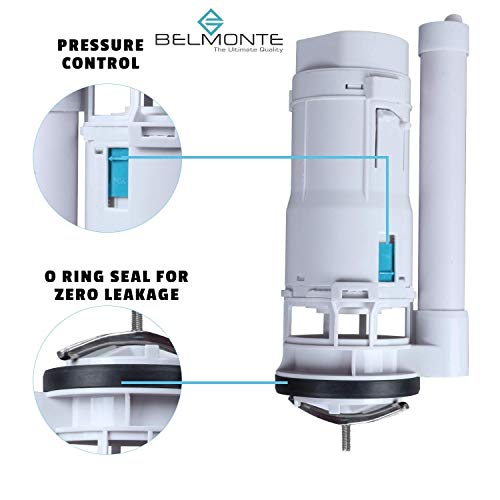 Belmonte 10 Inch / 25 cm Dual Flush Siphon/Flush Valve/Flush Tank Fittings for Single Piece/One Piece Western Commode/Toilet/EWC - Image 3